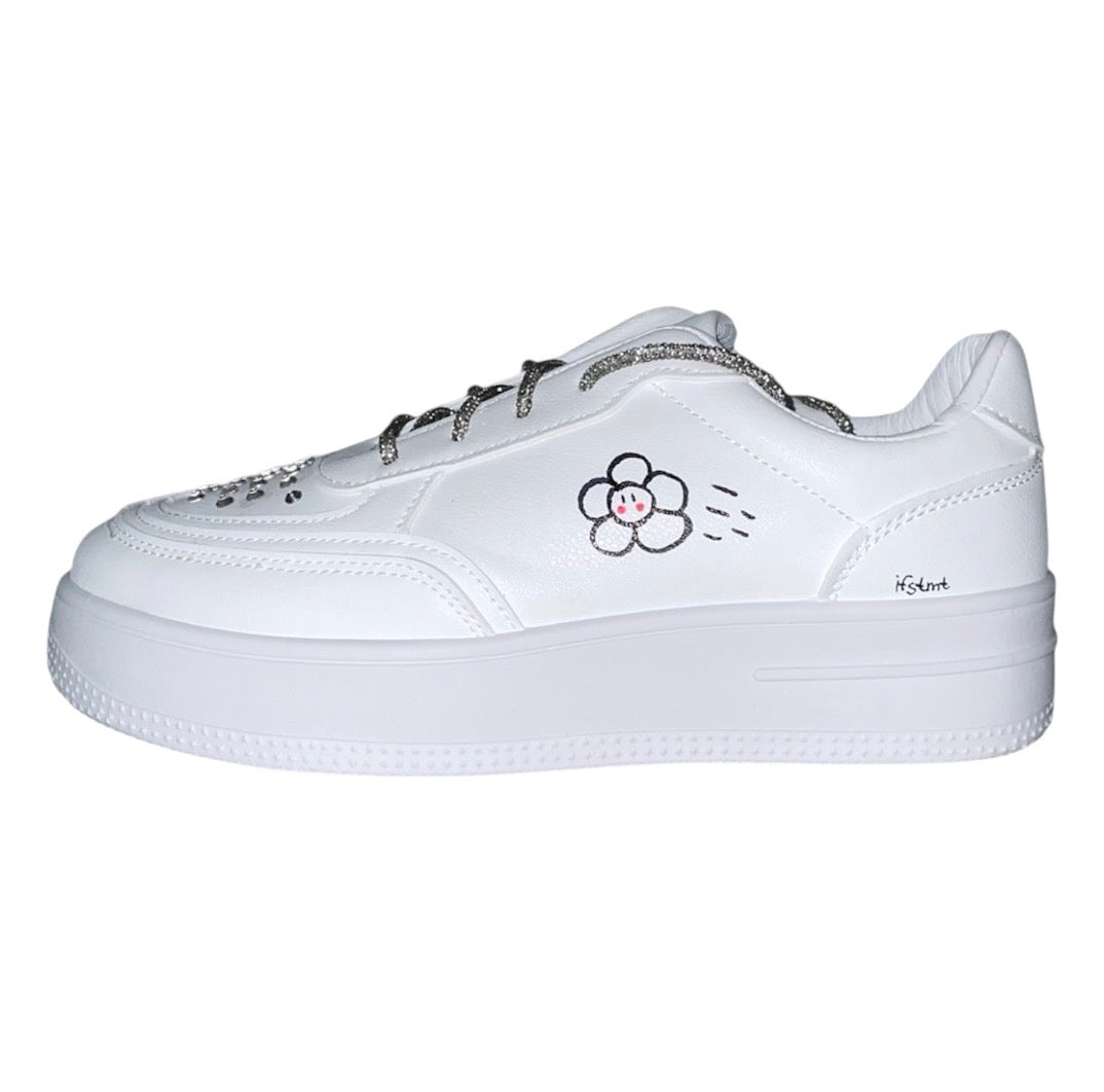 white-sneakers-women-blackflower-whiteflower.flower-silver-cutedesign-cute-cuteshoes-design-glitter-rhinestones-sparkleshoe