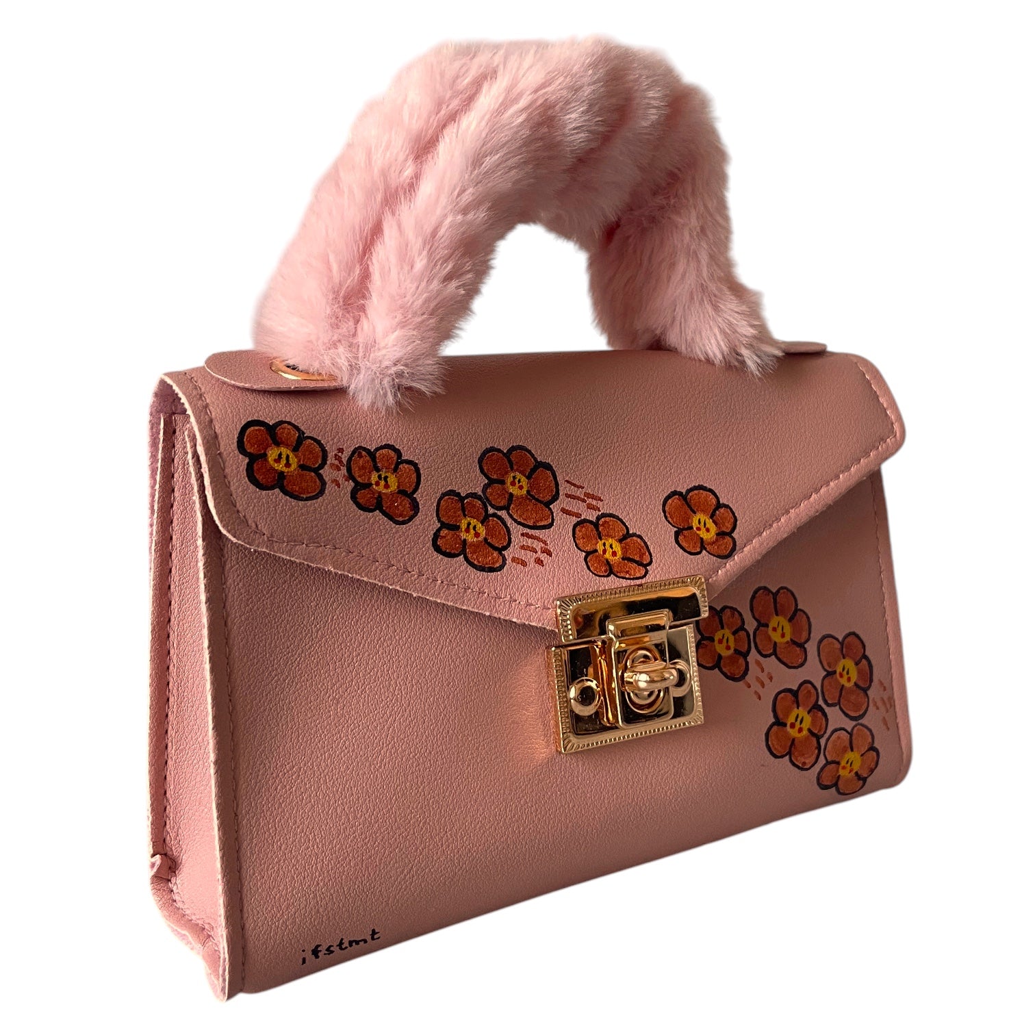 handtasche-handbag-minibag-shoulderbag-pink-brown
