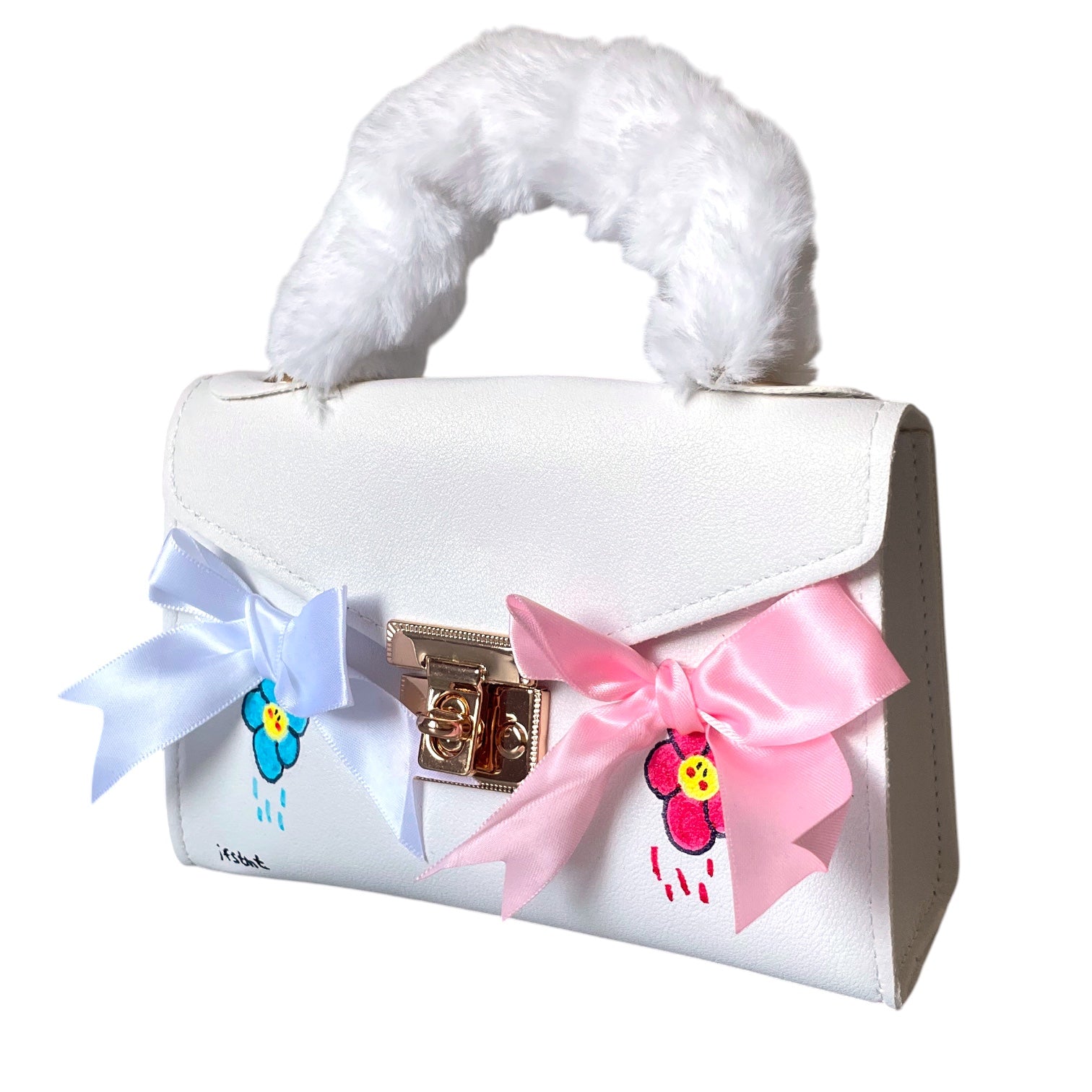 handtasche-handbag-minibag-shoulderbag-white-ribbon
