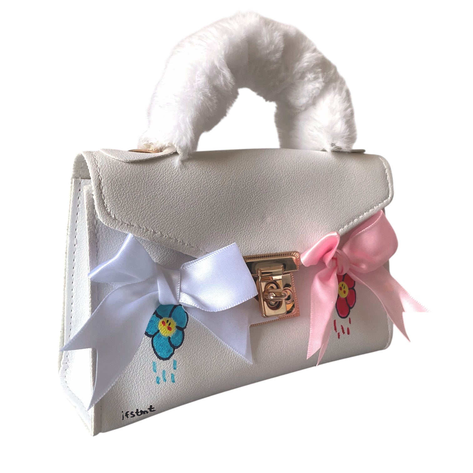 handtasche-handbag-minibag-shoulderbag-white-ribbon