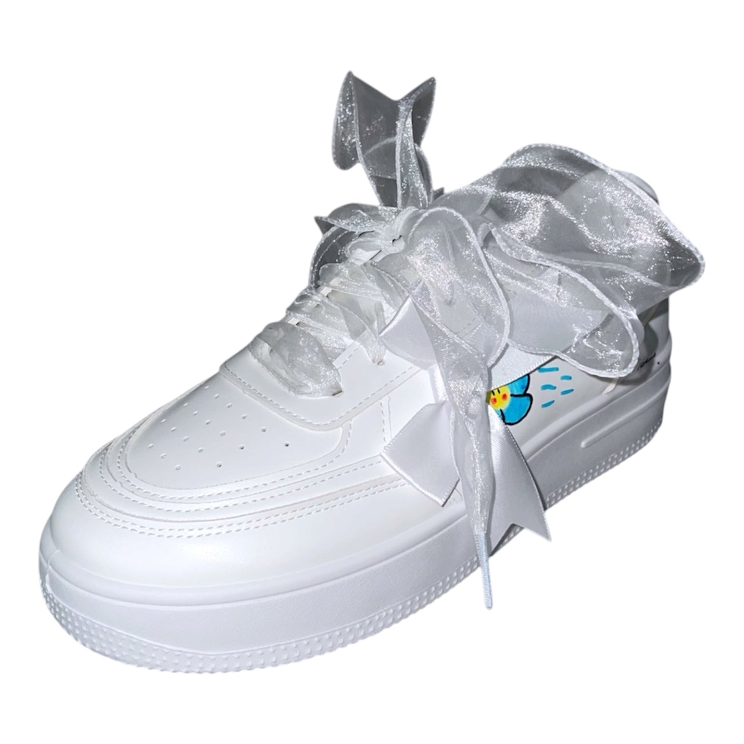 white-sneakers-blueflower-cuteflower-flower-blue-romantic-style-cutedesign-cute-cuteshoes-design-ribbon-princessshoes